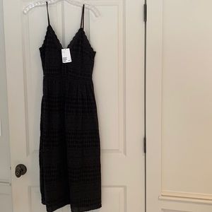 NWT H&M eyelet style black tea dress